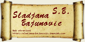 Slađana Bajunović vizit kartica